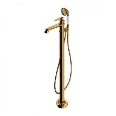 Omnires Armance bateria wannowa wolnostojąca retro złoty połysk AM5233GL