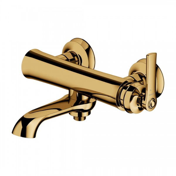 Omnires Armance bateria wannowa ścienna retro złoty połysk AM5230GL