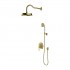 Omnires Armance kompletny zestaw prysznicowy podtynkowy deszczownica 22,5 cm retro mosiądz szczotkowany SYSAM10BSB