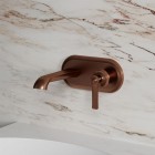 Omnires Armance bateria umywalkowa podtynkowa wylewka 18 cm retro miedź antyczna AM5215ORB