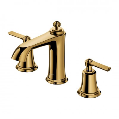 Omnires Armance bateria umywalkowa 3-otworowa stojąca retro złoty połysk AM5214GL