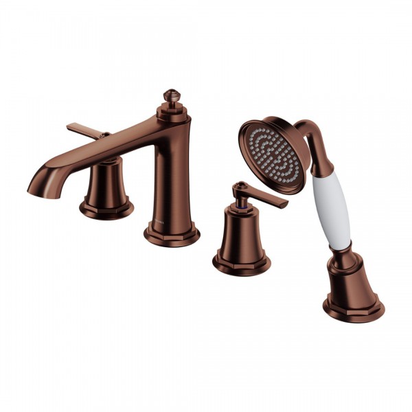 Omnires Armance bateria wannowa 4-otworowa retro miedź antyczna AM5232ORB