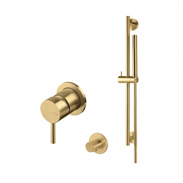 Vema Otago zestaw prysznicowy podtynkowy złoty szczotkowany 57490