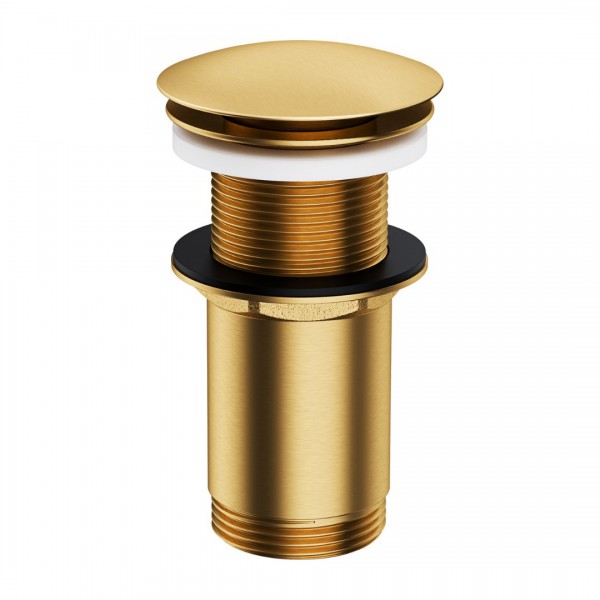 Omnires korek do umywalki klik klak okrągły bez przelewu złoty szczotkowany A716GLB