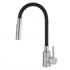 Deante Neo Luno bateria kuchenna stojąca czarny mat/stal BOC_B740