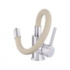 Deante Neo Luno bateria kuchenna stojąca stal/beż BOC_5720