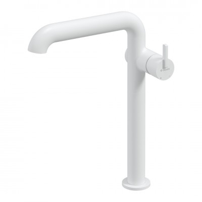 Deante Silia bateria umywalkowa wysoka stojąca biały mat BQS_A24K