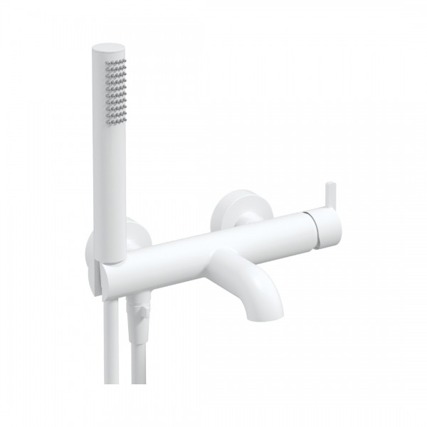 Deante Silia bateria wannowa ścienna biały mat BQS_A11M