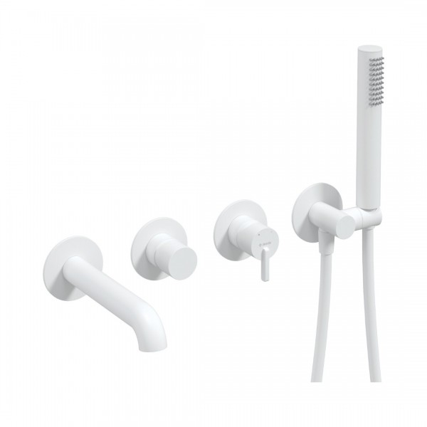 Deante Silia bateria wannowa 4-otworowa podtynkowa biały mat BQS_A18P