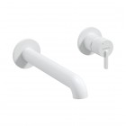 Deante Silia bateria umywalkowa podtynkowa wylewka 22,3 cm biały mat