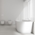 Deante Silia bateria bidetowa stojąca biały mat BQS_A30M