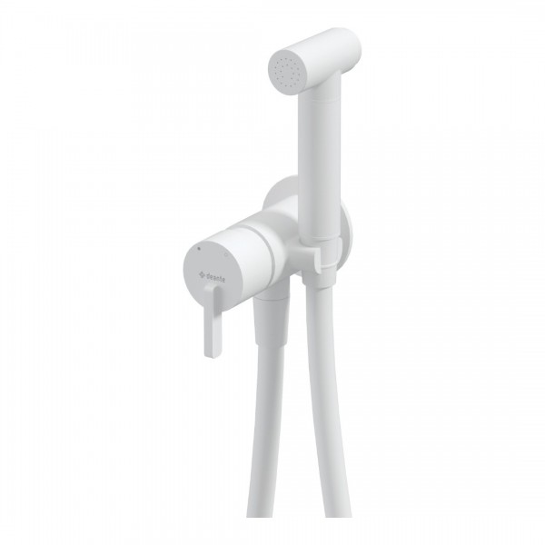 Deante Silia bateria bidetowa podtynkowa ze słuchawką typu bidetta biały mat BQS_A34M