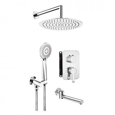 Deante Arnika zestaw wannowo-prysznicowy podtynkowy chrom BXYY0QAM