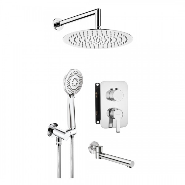 Deante Arnika zestaw wannowo-prysznicowy podtynkowy chrom BXYY0QAM