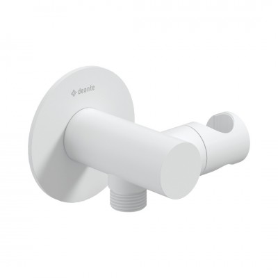 Deante Silia przyłącze kątowe z uchwytem biały mat NQS_A57K