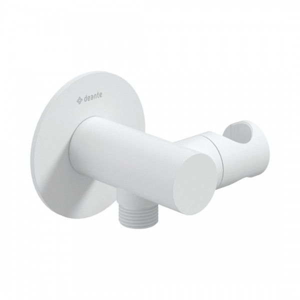 Deante Silia przyłącze kątowe z uchwytem biały mat NQS_A57K