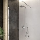 Oltens Onega zestaw prysznicowy termostatyczny podtynkowy deszczownica 22 cm chrom 36622100