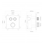 Oltens Onega zestaw prysznicowy termostatyczny podtynkowy deszczownica 25 cm chrom 36620100