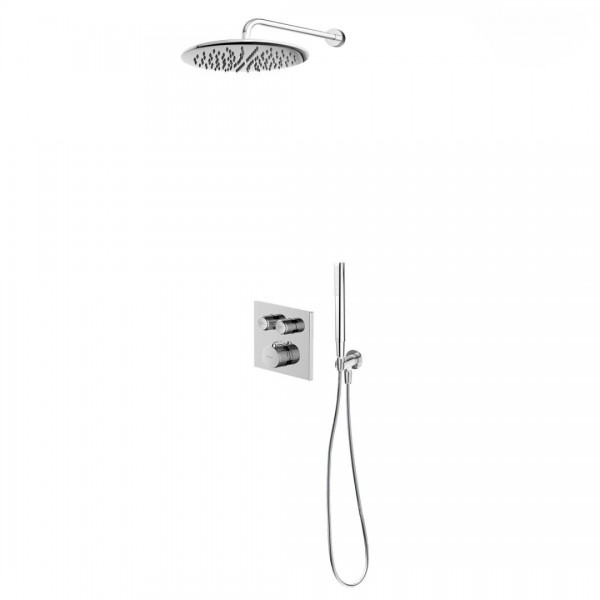 Oltens Onega zestaw prysznicowy termostatyczny podtynkowy deszczownica 30 cm chrom 36619100