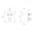 Oltens Onega zestaw prysznicowy termostatyczny podtynkowy deszczownica 22 cm chrom 36623100