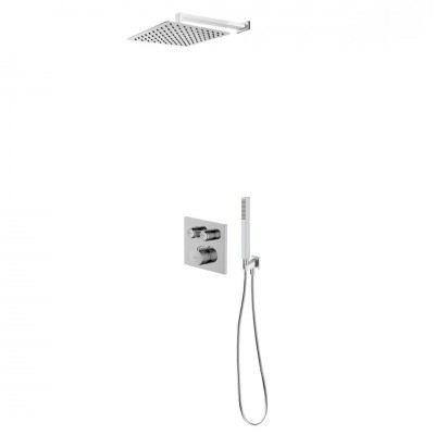 Oltens Onega zestaw prysznicowy termostatyczny podtynkowy deszczownica 22 cm chrom 36624100