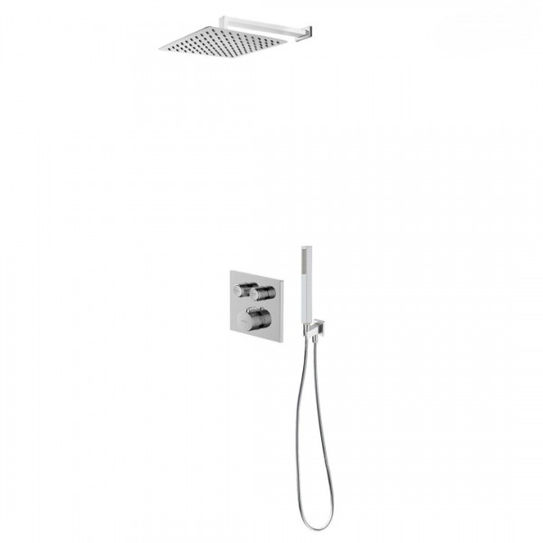 Oltens Onega zestaw prysznicowy termostatyczny podtynkowy deszczownica 22 cm chrom 36624100
