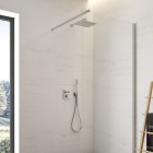 Oltens Onega zestaw prysznicowy termostatyczny podtynkowy deszczownica 22 cm chrom 36624100