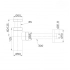 Oltens Hervik syfon umywalkowy mosiężny okrągły złoto szczotkowane 02600810