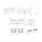 Oltens Vernal szafka 120 cm podumywalkowa wisząca biały połysk 60019000