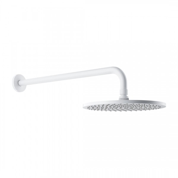 Omnires deszczownica okrągła 25 cm z ramieniem ściennym biały mat WGSET1WM