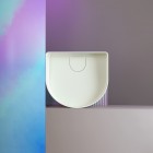 Laufen Sonar umywalka nablatowa 41x36,5 cm półokrągła szlifowany spód biały mat H8123427571121