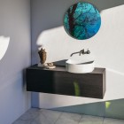 Laufen Sonar umywalka nablatowa 34x34 cm półokrągła szlifowany spód biała H8123410001121