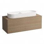 Laufen Sonar umywalka nablatowa 100x37 cm podwójna szlifowany spód biała H8123484001121