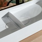 Laufen Sonar umywalka nablatowa 100x37 cm podwójna szlifowany spód biała H8123490001121