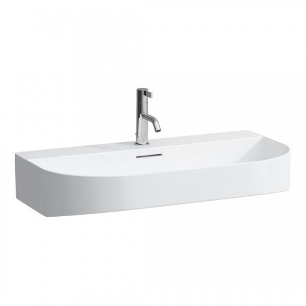 Laufen Sonar umywalka ścienna 80x42 cm półokrągła biały mat H8103447571041