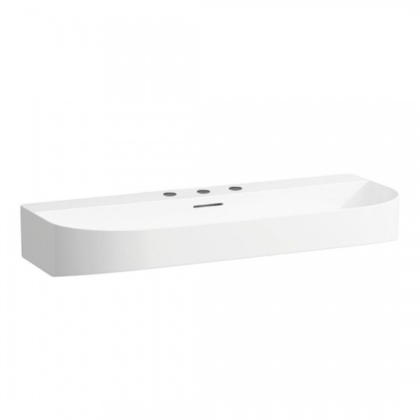 Laufen Sonar umywalka ścienna 100x42 cm półokrągła biały mat H8103477571081