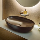 Laufen Ilbagnoalessi umywalka nablatowa 70x38 cm owalna szlifowany spód cafe mat H8189771881121