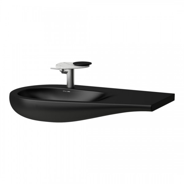 Laufen Ilbagnoalessi umywalka ścienna 90x50 cm lewa czarny mat H8149757161041