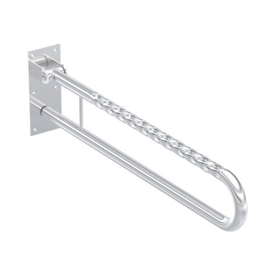 Koło Lehnen Funktion poręcz WC ścienna łukowa uchylna 85 cm falista wypolerowana L1061102