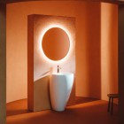 Laufen Ilbagnoalessi umywalka wolnostojąca 53 cm przyścienna biała z powłoką LCC H8119714001041