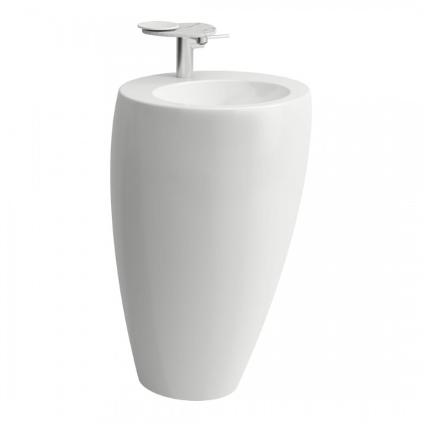 Laufen Ilbagnoalessi umywalka wolnostojąca 53 cm przyścienna biała z powłoką LCC H8119714001041