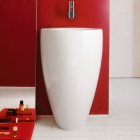 Laufen Ilbagnoalessi umywalka wolnostojąca 53 cm przyścienna biała z powłoką LCC H8119714001091