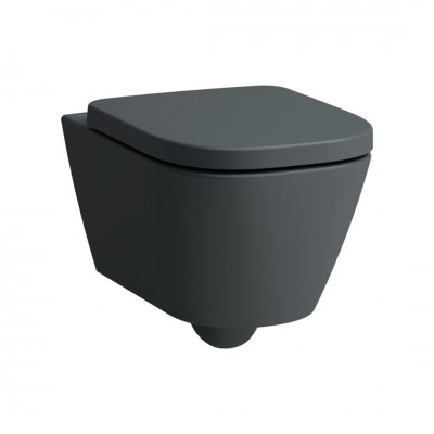 Laufen Meda miska WC wisząca Silent Flush grafit mat H8201107580001