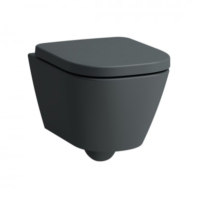 Laufen Meda miska WC wisząca krótka Silent Flush grafit mat H8201137580001