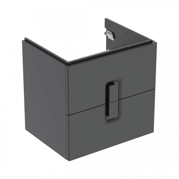 Koło Twins szafka podumywalkowa wisząca 60x57x46 cm z 2 szufladami czarny matowy 89494000