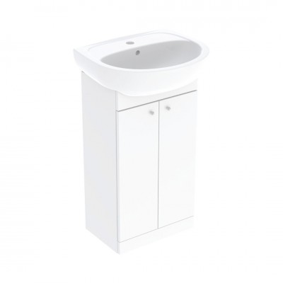 Koło Solo zestaw umywalka 50 cm + szafka podumywalkowa biały połysk 79002000