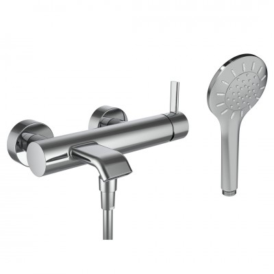 Laufen Meda bateria wannowa ścienna chrom HF506660100600