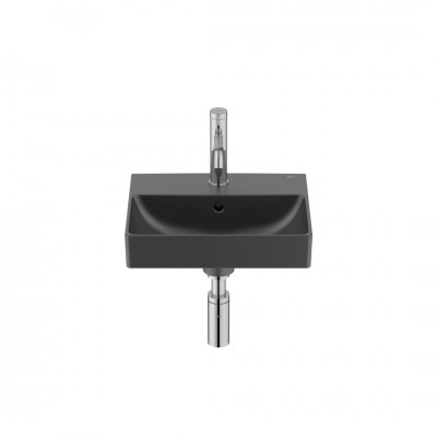 Roca Ona Compacto umywalka 40x32 cm ścienna prostokątna czarny mat A32768D080
