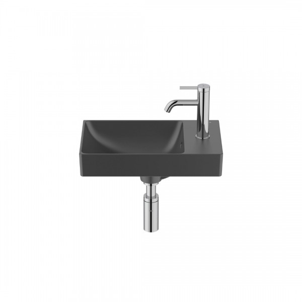 Roca Ona Compacto umywalka 45x26 cm ścienna prostokątna czarny mat A327681080