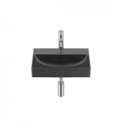 Roca Ona Compacto umywalka 45x36 cm ścienna prostokątna czarny mat A327682080